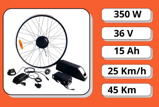 Електронабір MXUS 350W Li-ion у швидкоз'ємному корпусі 15Ah