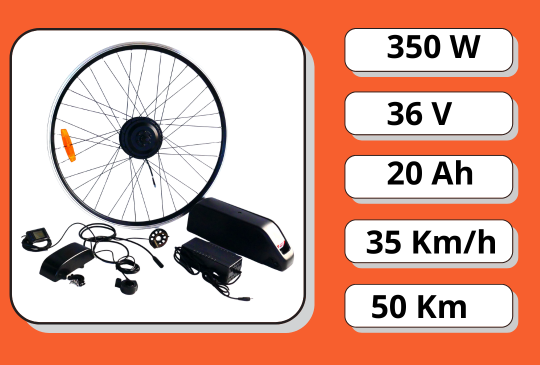 Електронабір MXUS 350W Li-ion 20Ah у швидкоз'ємному корпусі