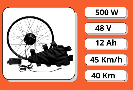 Надійний електронабір MXUS 500W LiFePO4 (2000 циклів) 12Ah