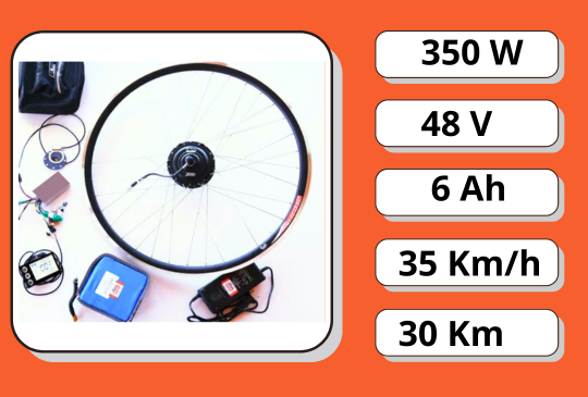 Надійний електронабір MXUS 350W LiFePO4 (2000 циклів) 6Ah