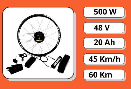 Електронабір MXUS 500W Li-ion у швидкоз'ємному корпусі 20Ah