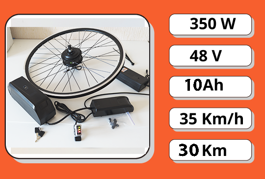 НАРОДНИЙ набір 350W Li-ion 48V 10Ah у корпусі на раму